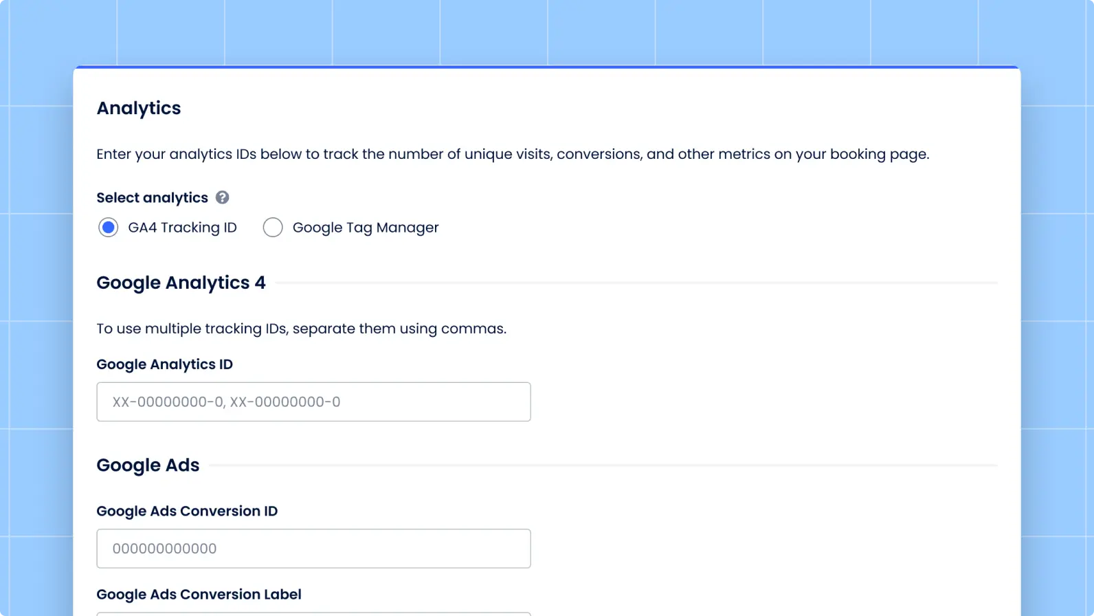 Built in analytics preview GA4 integration